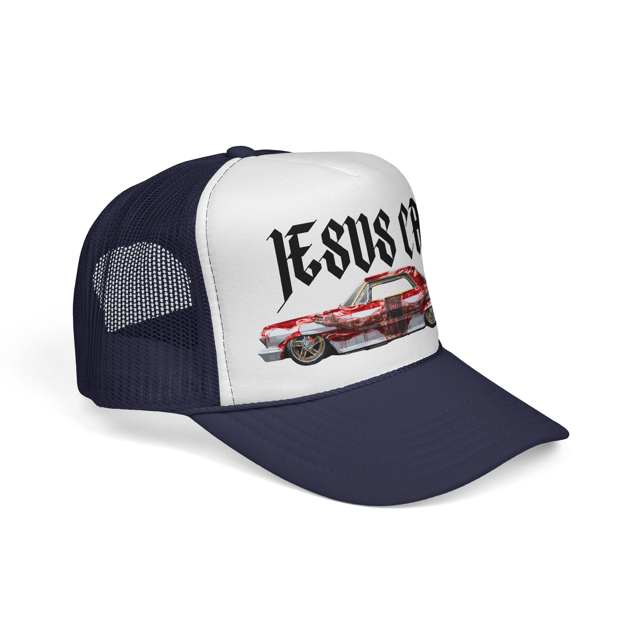 Jesus Car Trucker Cap, Faith Hat, Religious Gift, Vintage Style Headwear, Christian Apparel, Unique Trucking Merchandise