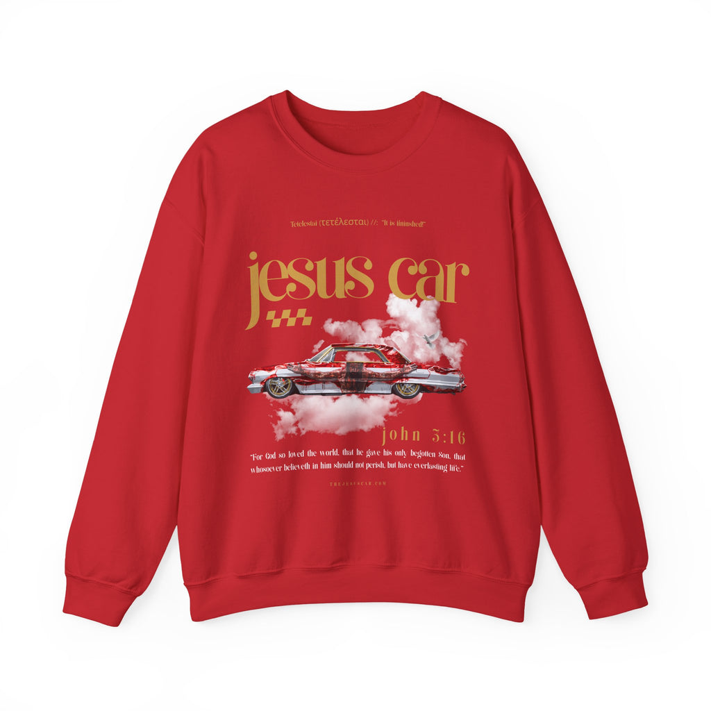 Dove Cloud Christmas Sweatshirt, Jesus Car, Unisex Crewneck, John 3:16, Christian Clothing, Christian Gift, Casual Wear, Faith-Based Apparel