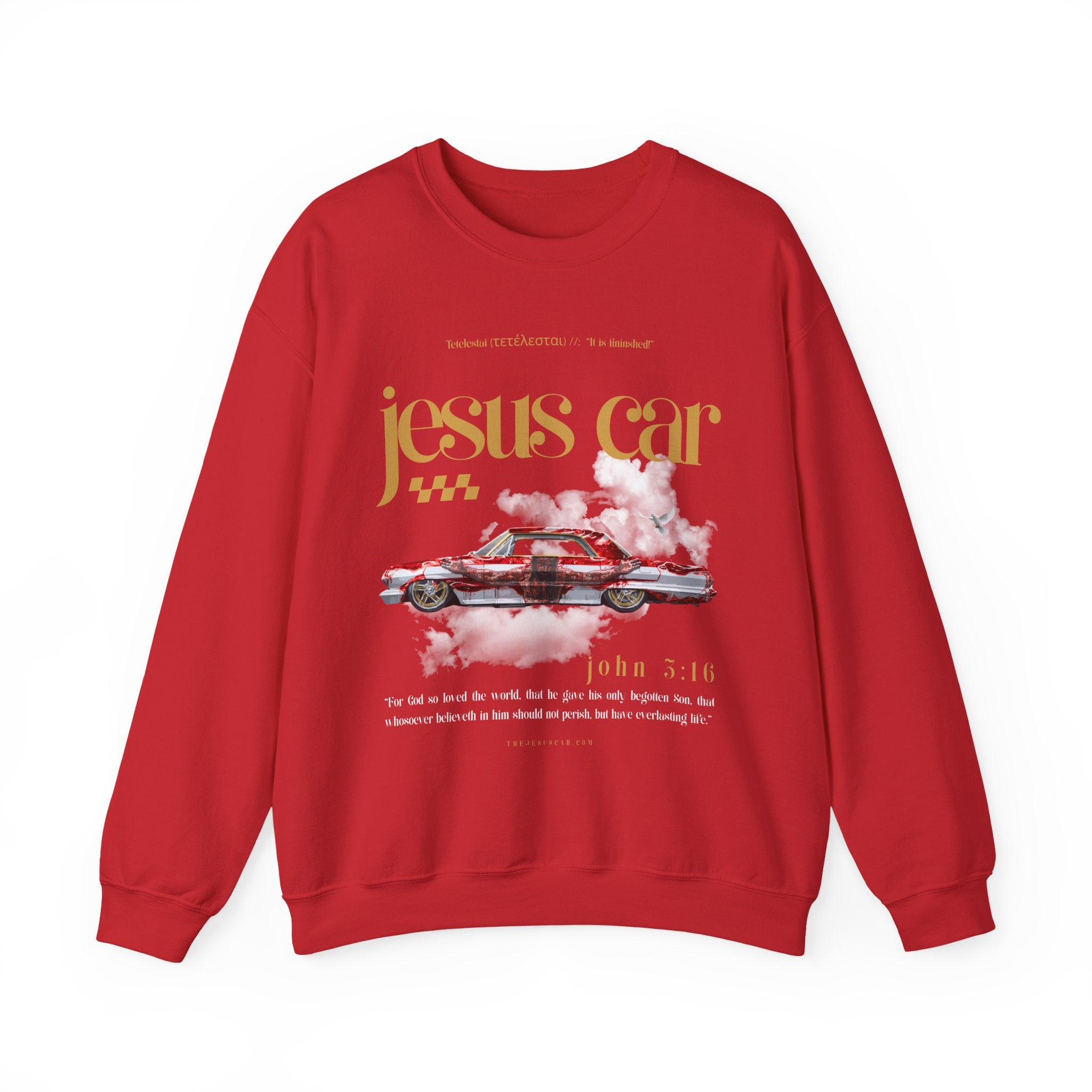 Dove Cloud Christmas Sweatshirt, Jesus Car, Unisex Crewneck, John 3:16, Christian Clothing, Christian Gift, Casual Wear, Faith-Based Apparel