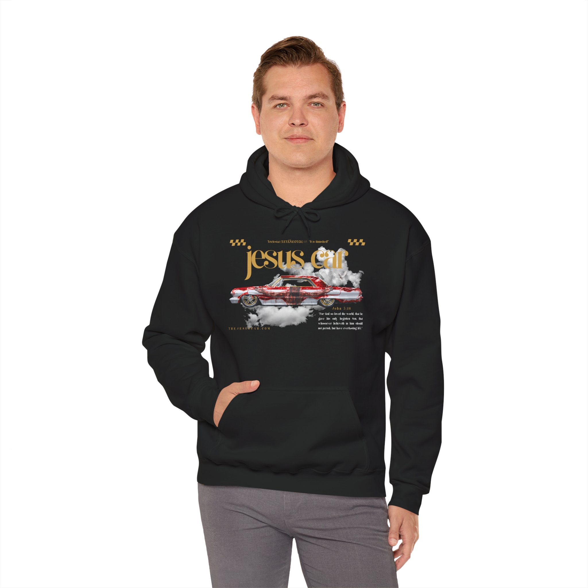 Dove Cloud Hoodie with Jesus Car, John 3:16, Religious Sweatshirt, Christian Clothing, Christian Gift, Cozy Unisex Hoodie