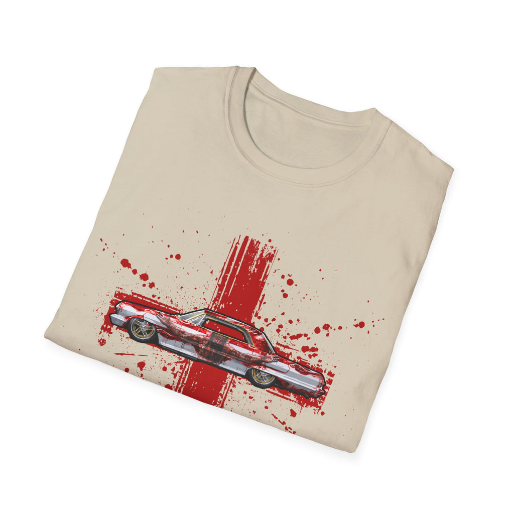 Red Cross Adult T-Shirt | Jesus Car, John 3:16, Christian Clothing, Gift for Car Lovers, Faith-Based Apparel, Jesus