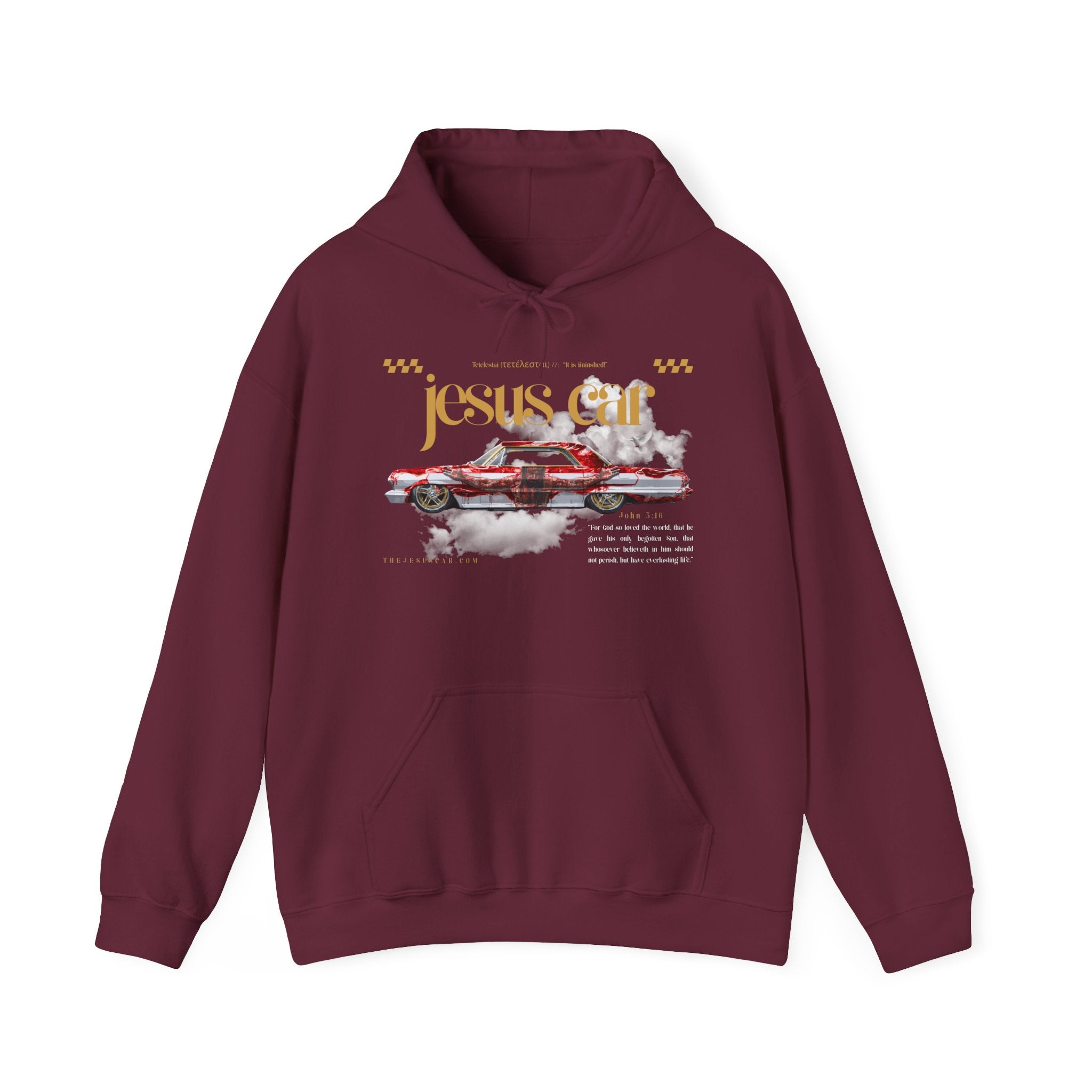 Dove Cloud Hoodie with Jesus Car, John 3:16, Religious Sweatshirt, Christian Clothing, Christian Gift, Cozy Unisex Hoodie