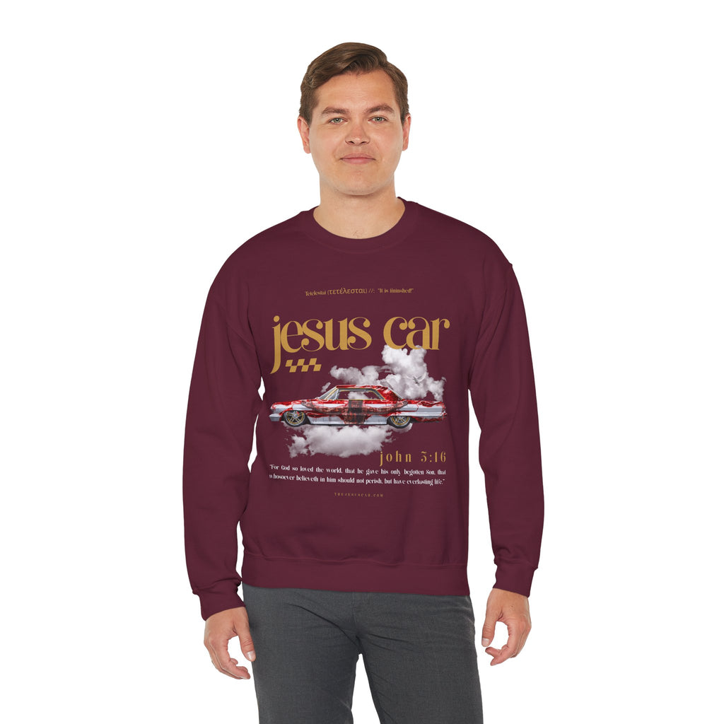 Dove Cloud Crewneck Sweatshirt, Jesus Car, John 3:16, Christian Clothing, Christian Gift, Casual Wear, Faith-Based Apparel