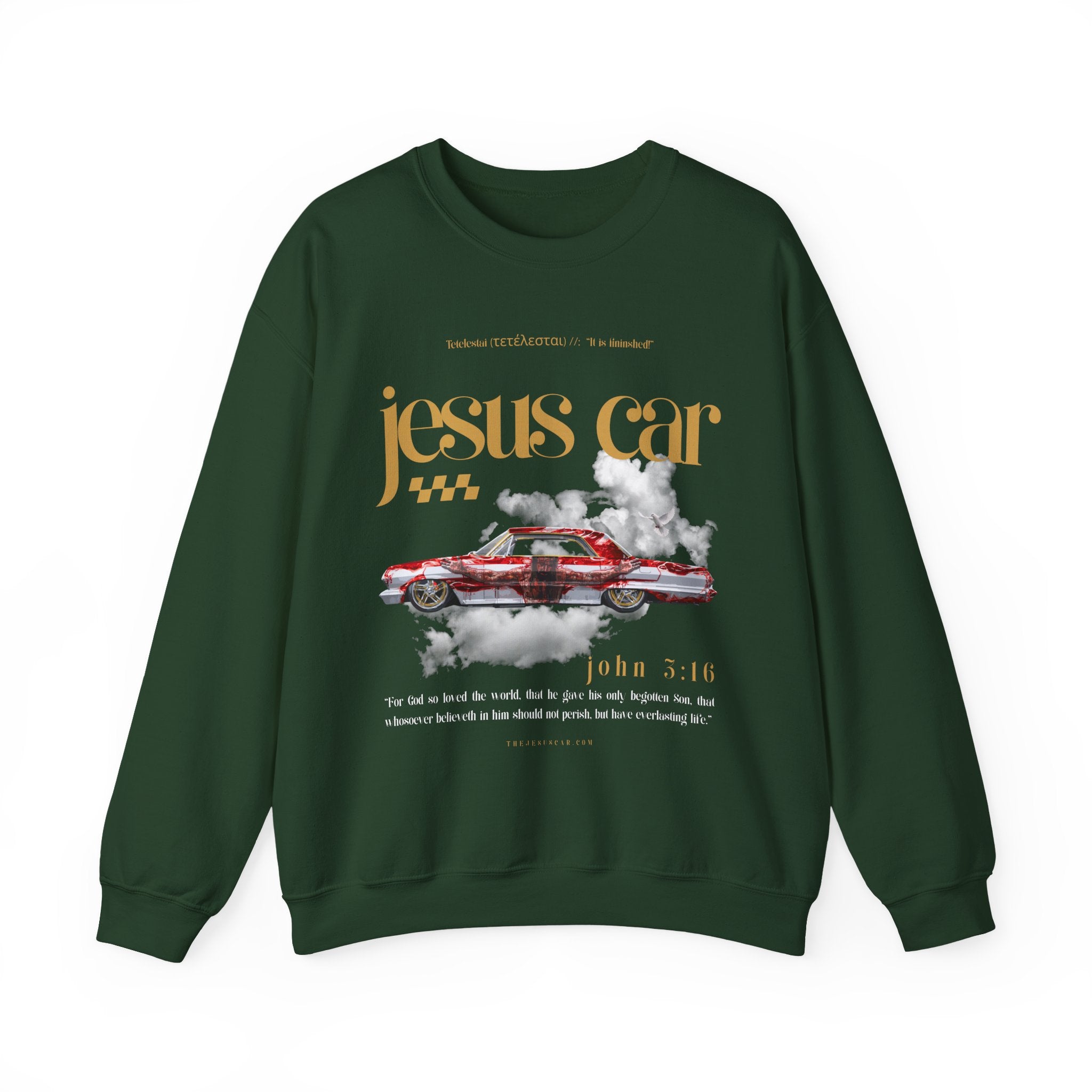 Dove Cloud Christmas Sweatshirt, Jesus Car, Unisex Crewneck, John 3:16, Christian Clothing, Christian Gift, Casual Wear, Faith-Based Apparel