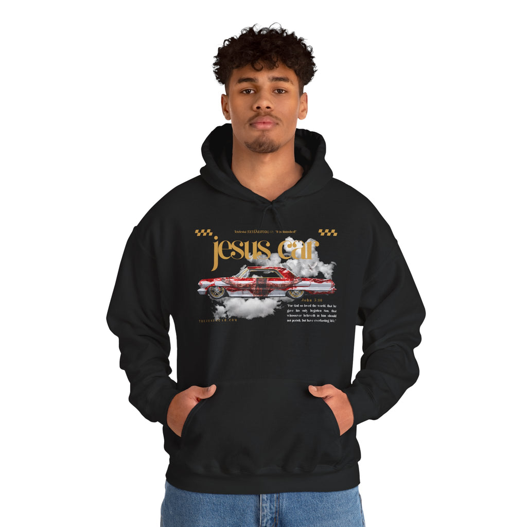 Dove Cloud Hoodie with Jesus Car, John 3:16, Religious Sweatshirt, Christian Clothing, Christian Gift, Cozy Unisex Hoodie