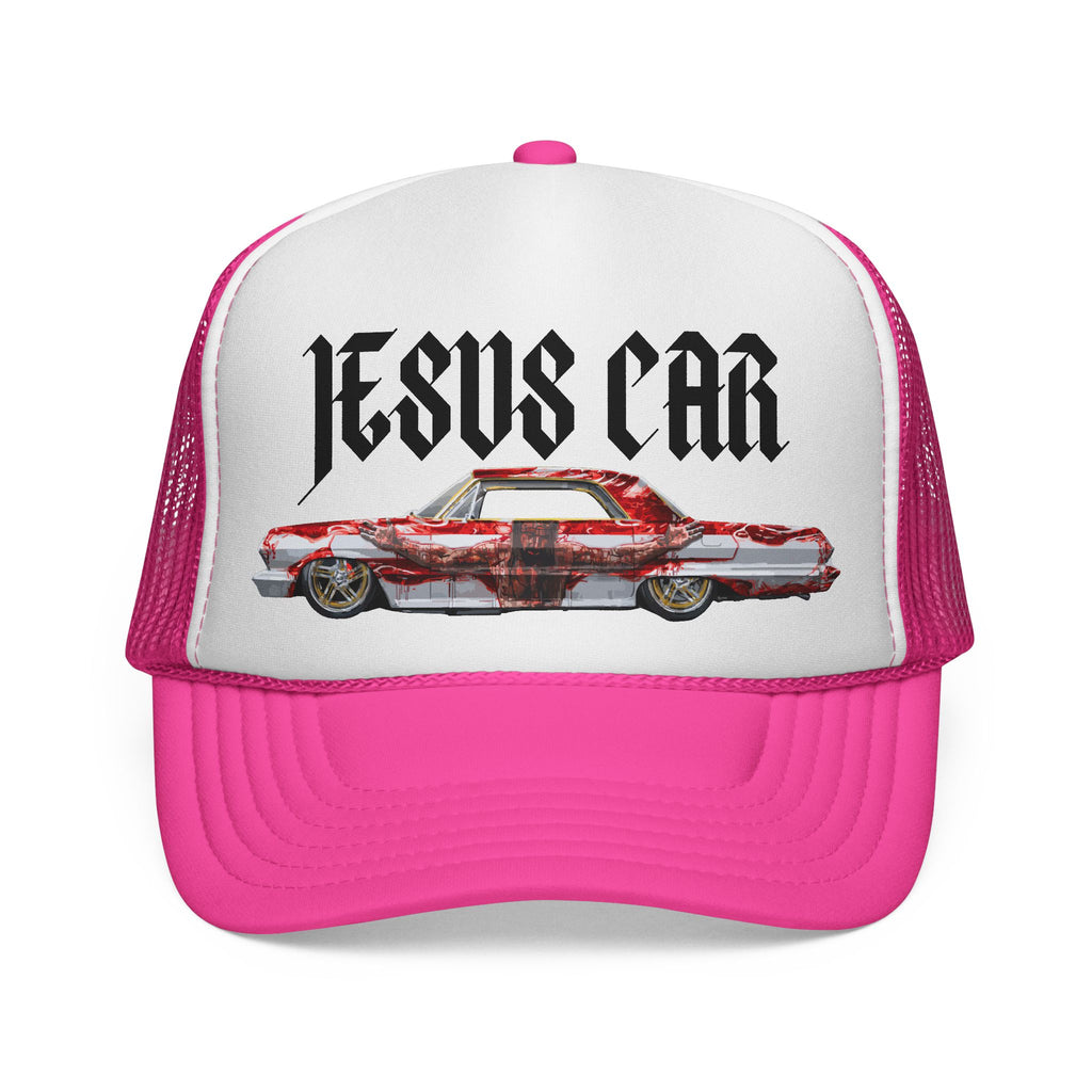 Jesus Car Trucker Cap, Faith Hat, Religious Gift, Vintage Style Headwear, Christian Apparel, Unique Trucking Merchandise