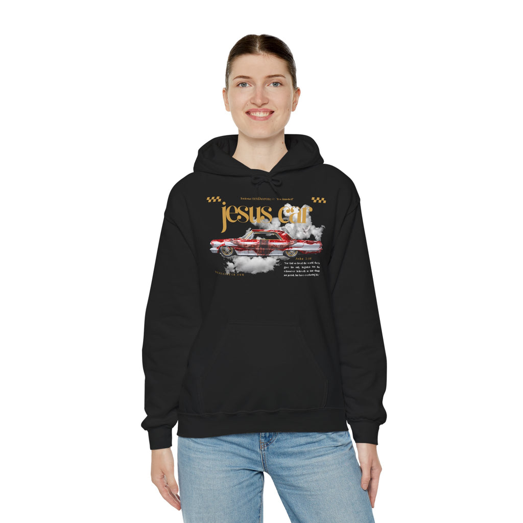 Dove Cloud Hoodie with Jesus Car, John 3:16, Religious Sweatshirt, Christian Clothing, Christian Gift, Cozy Unisex Hoodie