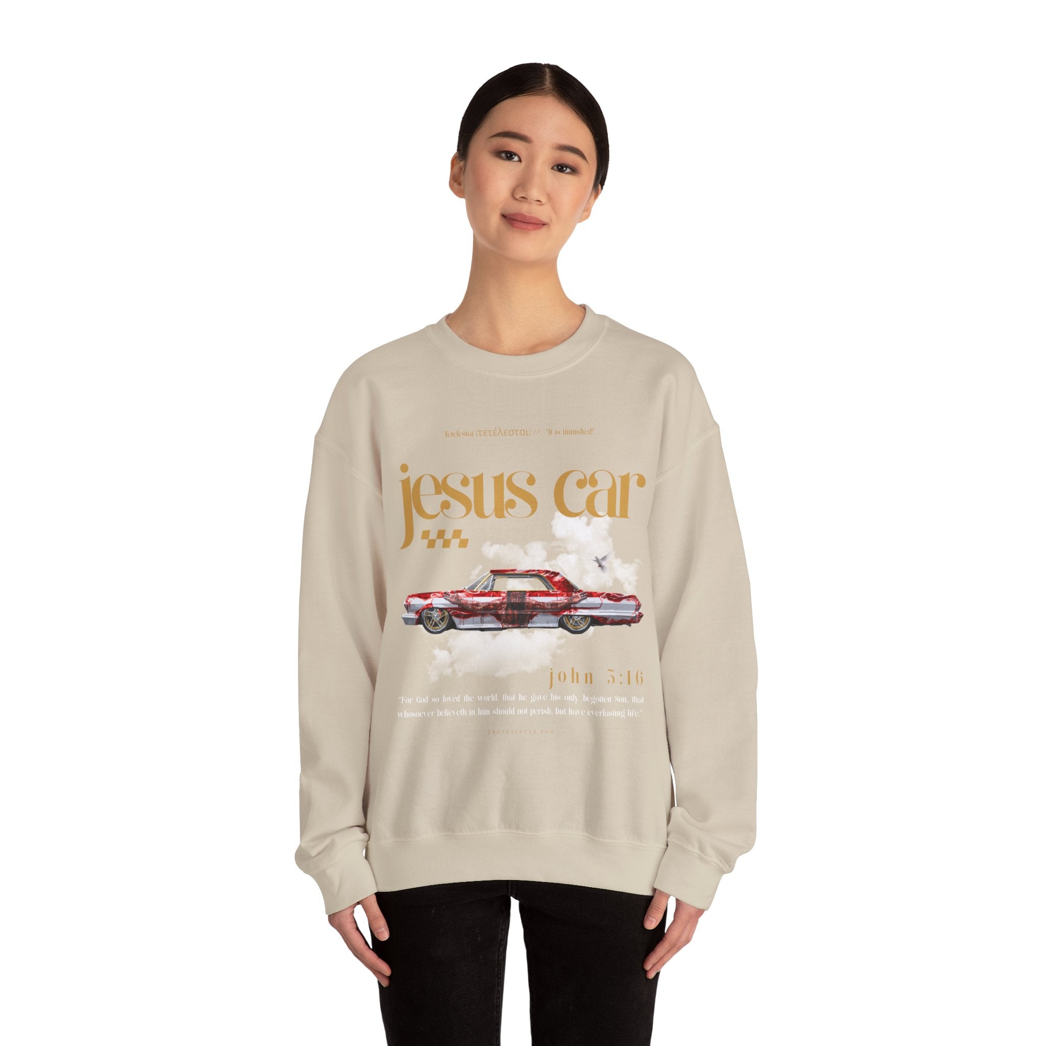 Dove Cloud Crewneck Sweatshirt, Jesus Car, John 3:16, Christian Clothing, Christian Gift, Casual Wear, Faith-Based Apparel