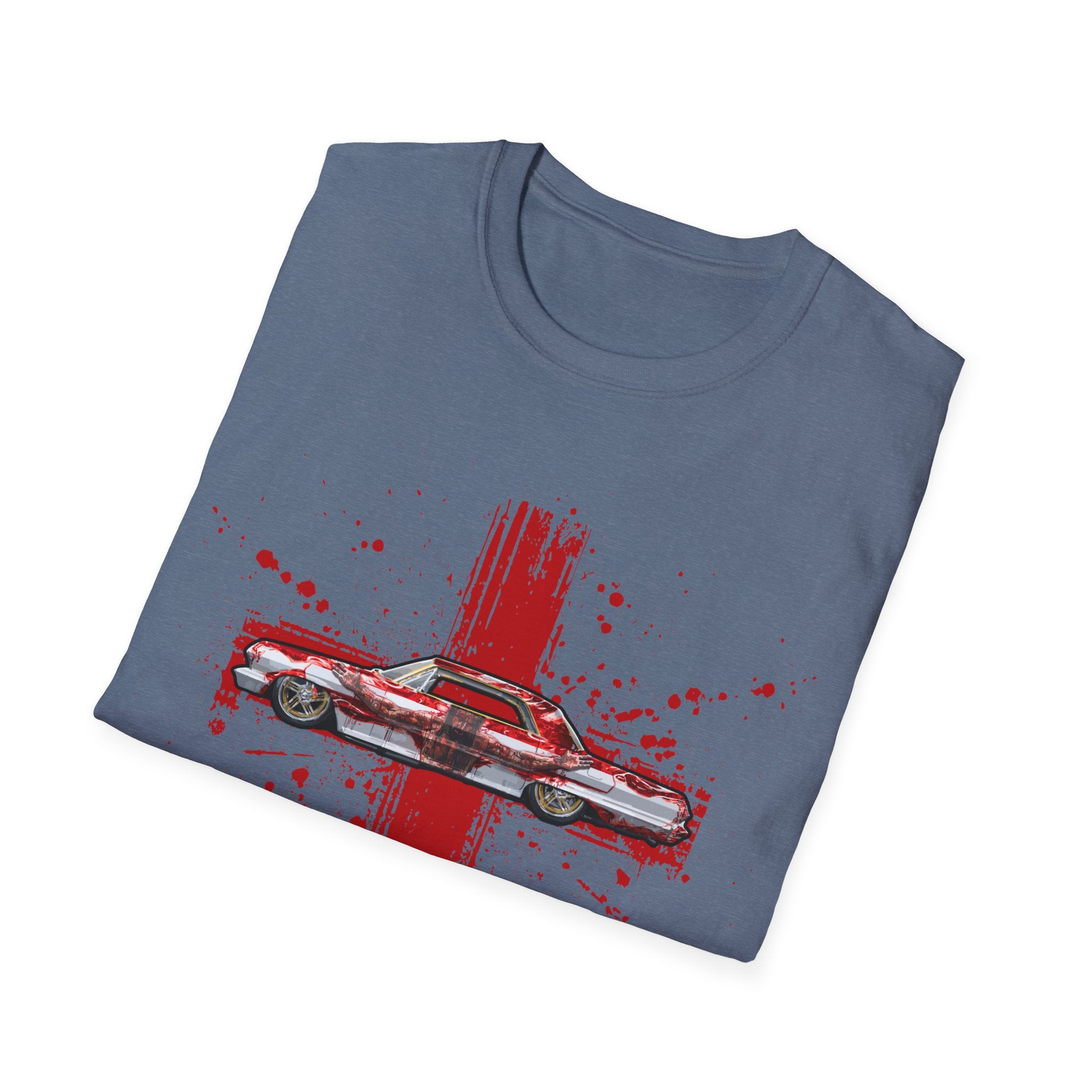 Red Cross Adult T-Shirt | Jesus Car, John 3:16, Christian Clothing, Gift for Car Lovers, Faith-Based Apparel, Jesus