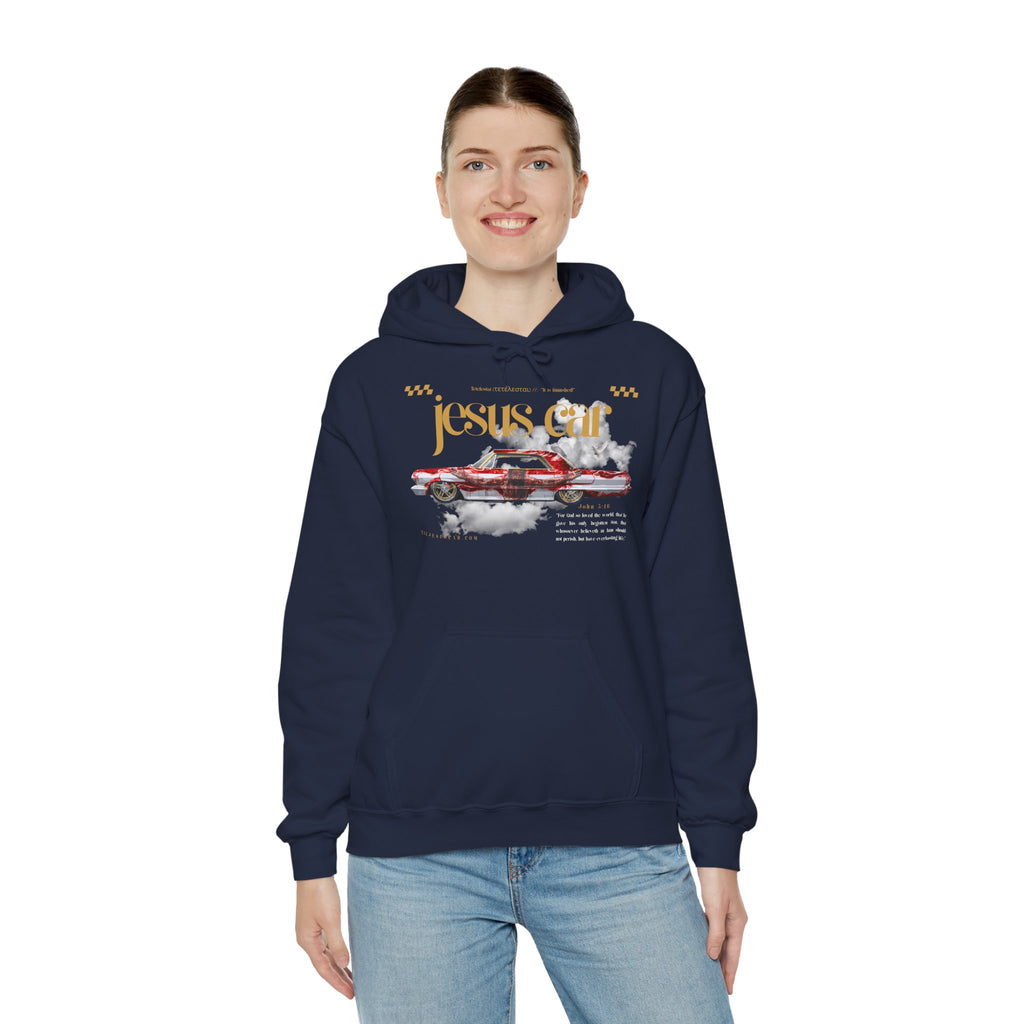 Dove Cloud Hoodie with Jesus Car, John 3:16, Religious Sweatshirt, Christian Clothing, Christian Gift, Cozy Unisex Hoodie