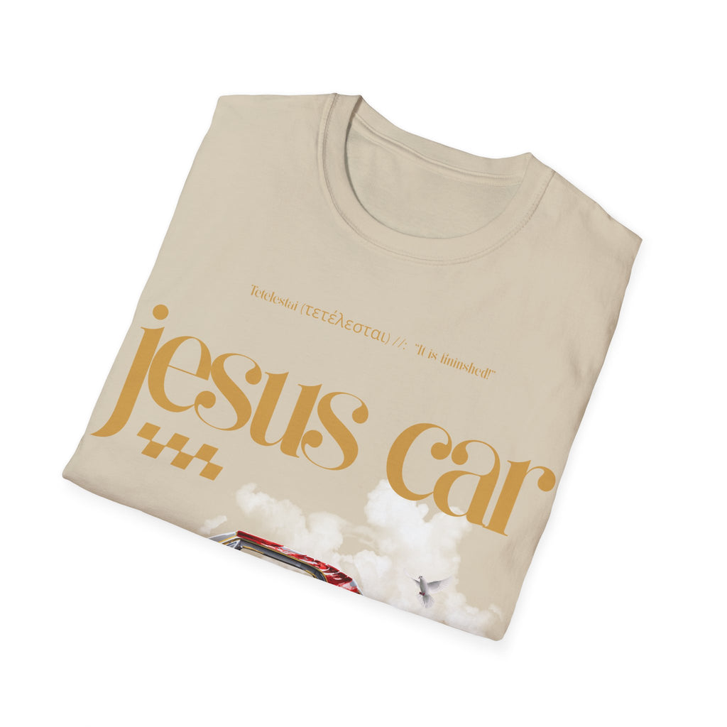 Dove Cloud Adult T-shirt - Jesus Car Unisex Softstyle T-Shirt | John 3:16, Christian Clothing, Gift for Car Lovers, Faith-Based Apparel, Jesus