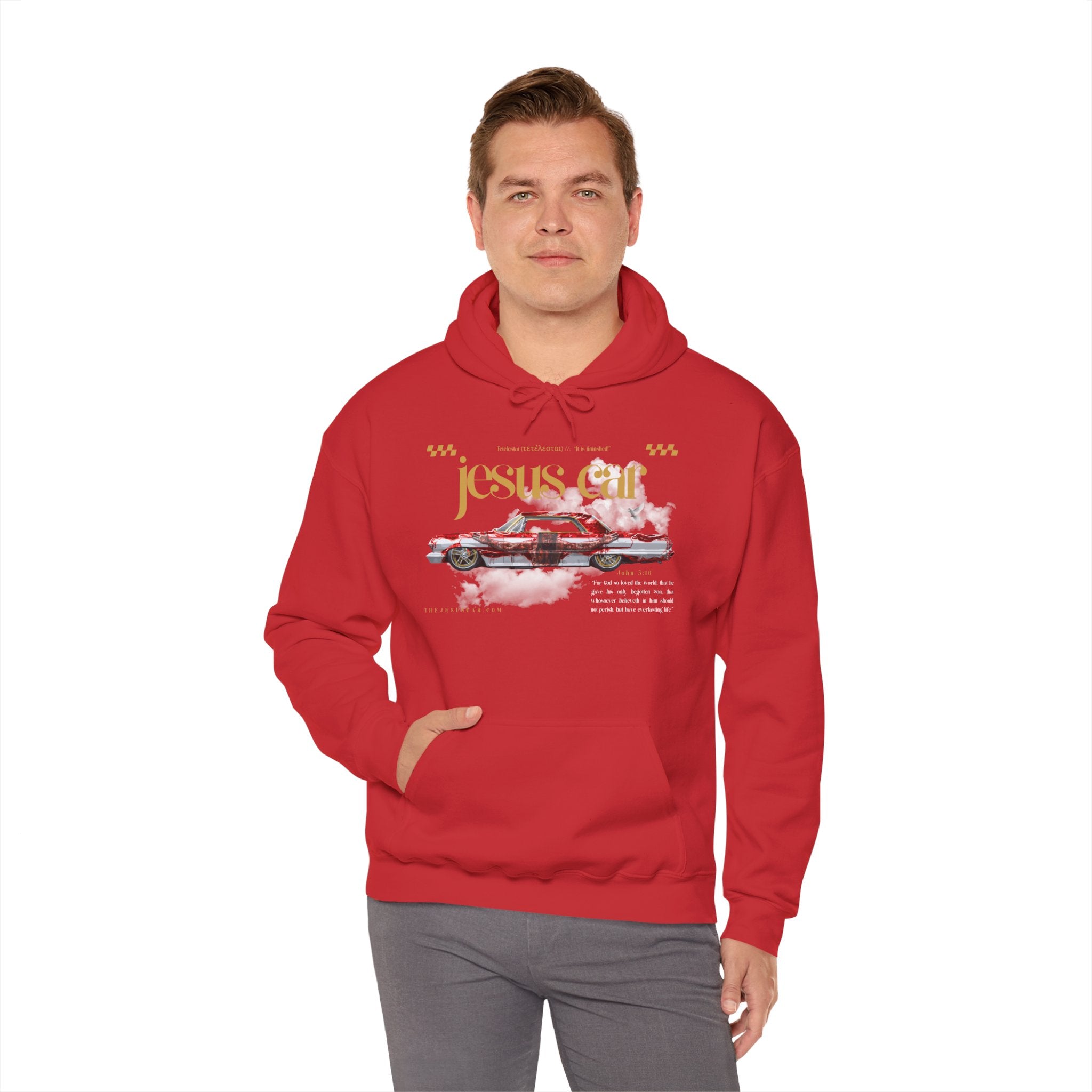 Dove Cloud Hoodie with Jesus Car, John 3:16, Religious Sweatshirt, Christian Clothing, Christian Gift, Cozy Unisex Hoodie