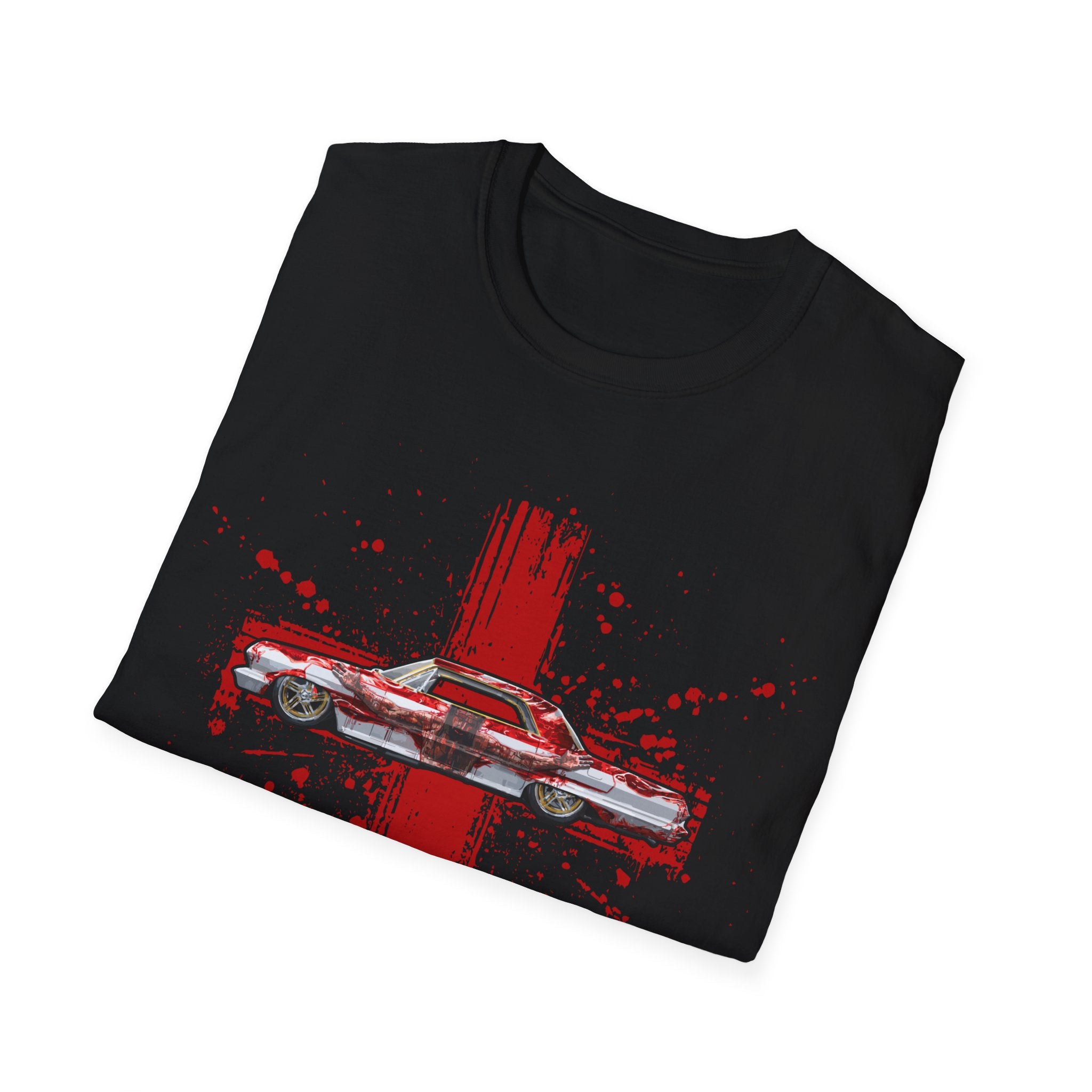 Red Cross Adult T-Shirt | Jesus Car, John 3:16, Christian Clothing, Gift for Car Lovers, Faith-Based Apparel, Jesus