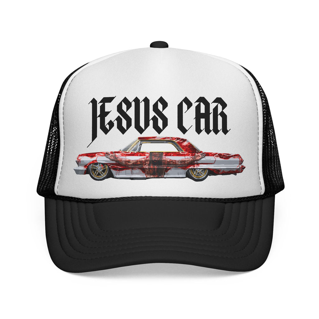 Jesus Car Trucker Cap, Faith Hat, Religious Gift, Vintage Style Headwear, Christian Apparel, Unique Trucking Merchandise