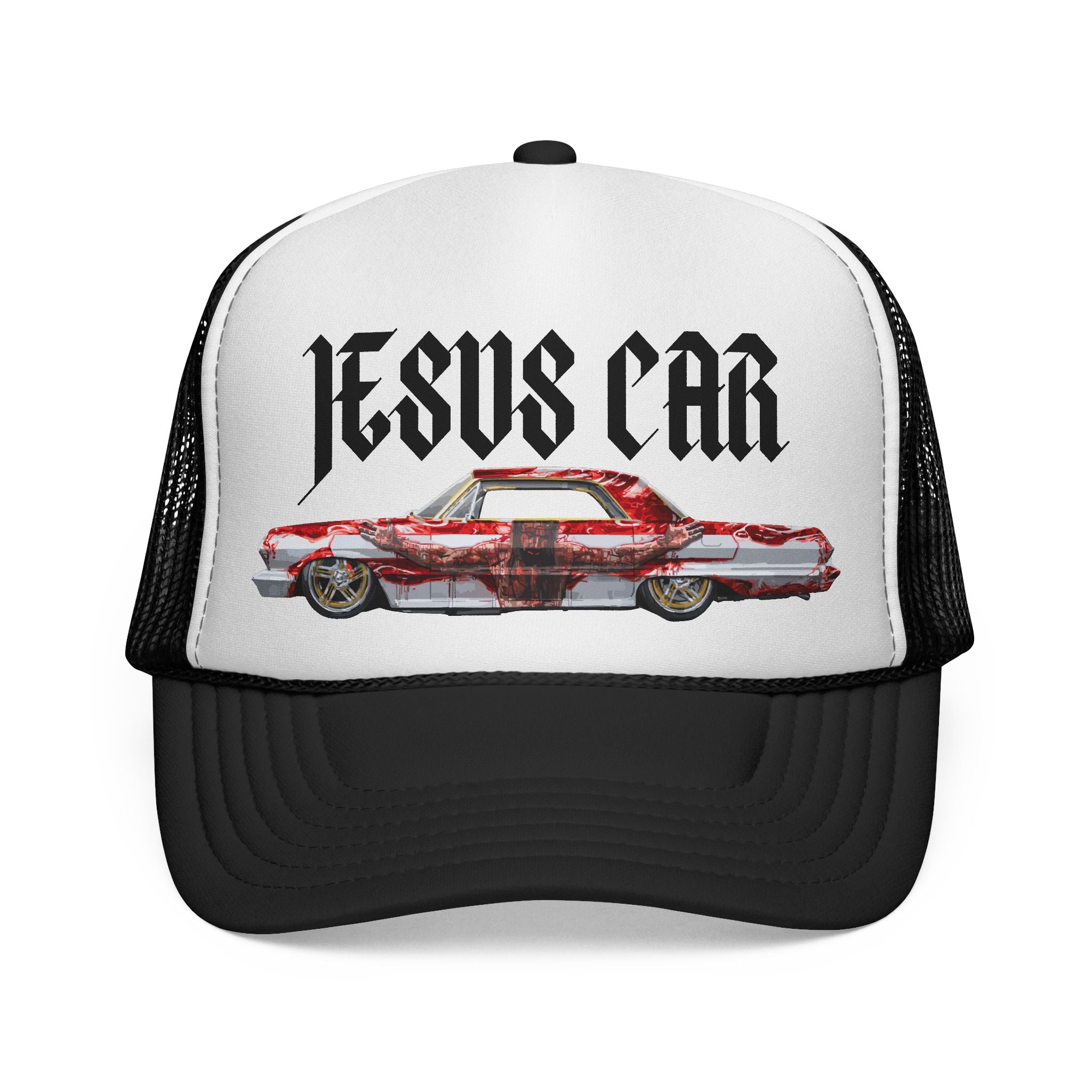 Jesus Car Trucker Cap, Faith Hat, Religious Gift, Vintage Style Headwear, Christian Apparel, Unique Trucking Merchandise
