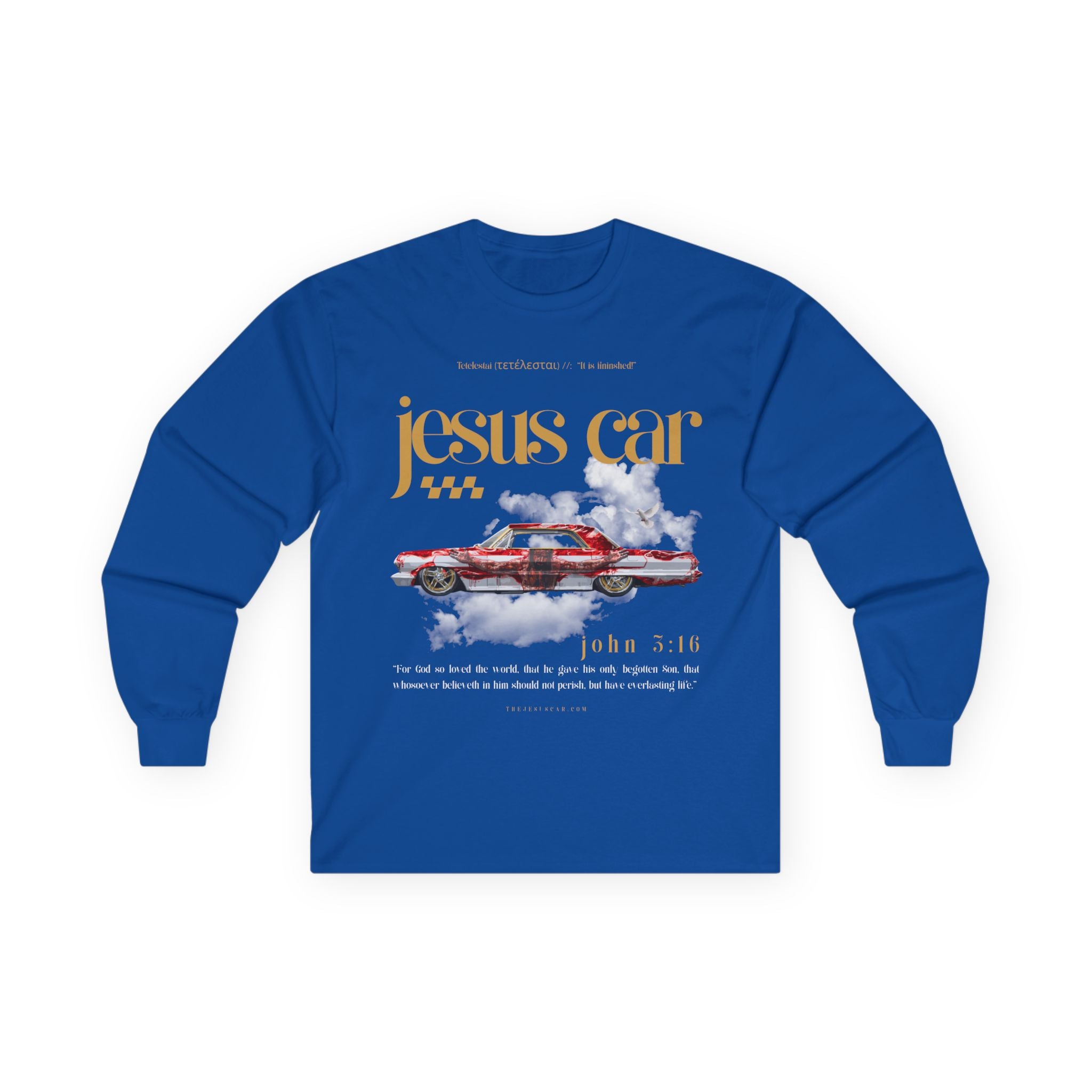 Dove Cloud Long Sleeve Tee, Jesus Car, John 3:16, Christian Clothing, Faith Apparel, Religious Gift