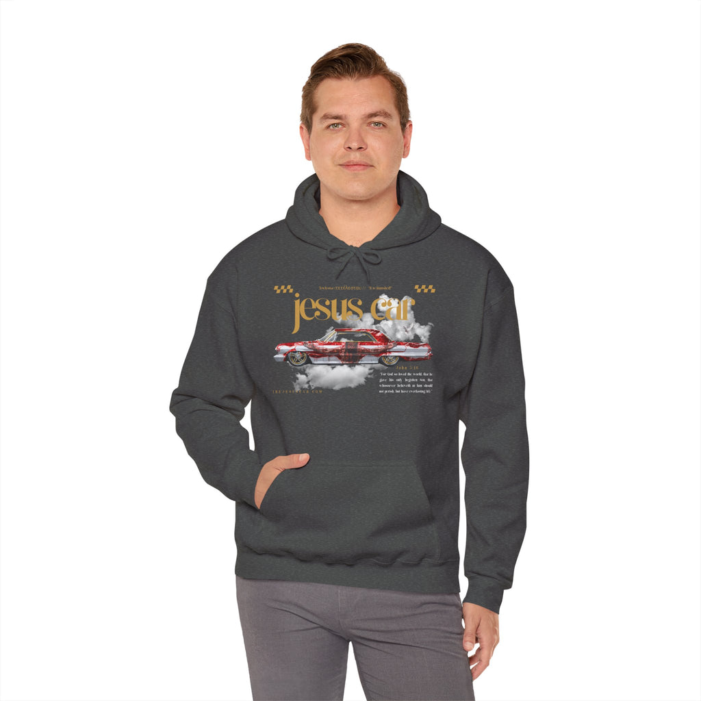 Dove Cloud Hoodie with Jesus Car, John 3:16, Religious Sweatshirt, Christian Clothing, Christian Gift, Cozy Unisex Hoodie