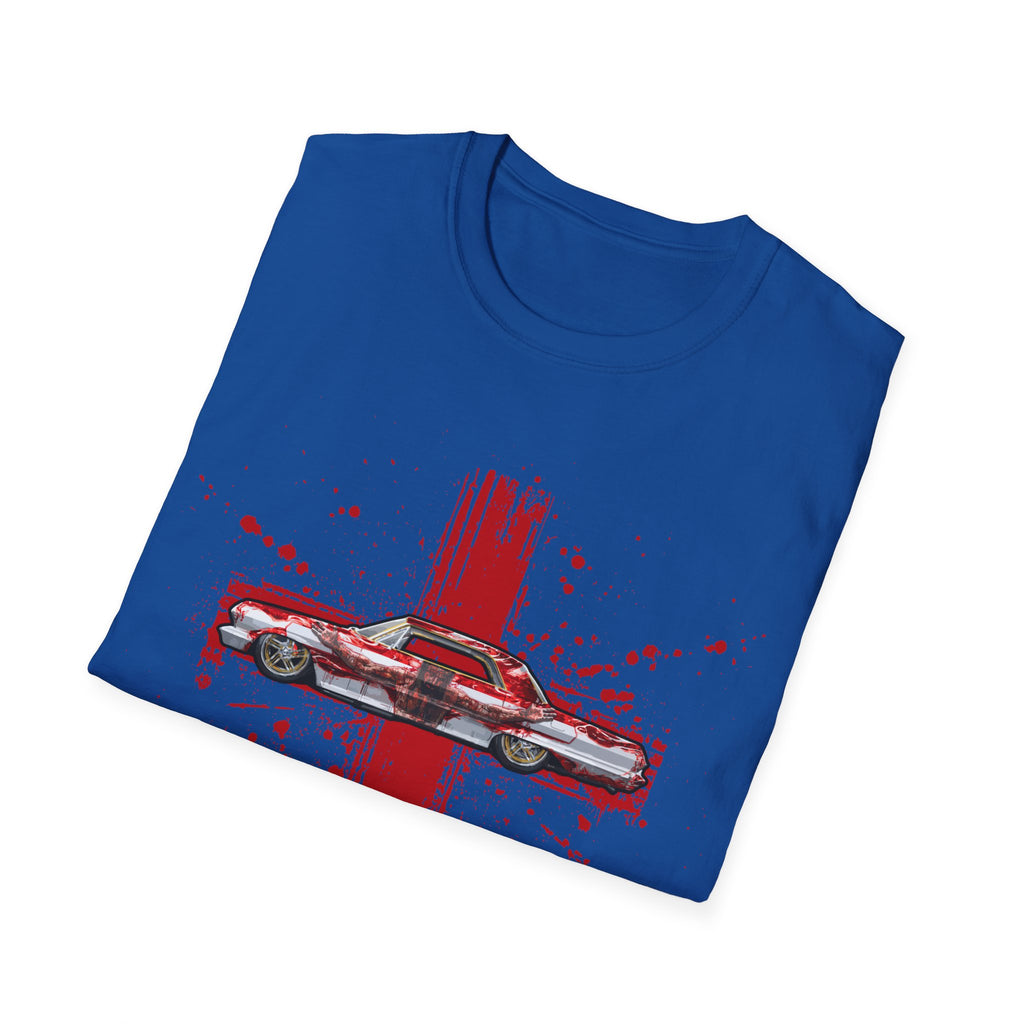 Red Cross Adult T-Shirt | Jesus Car, John 3:16, Christian Clothing, Gift for Car Lovers, Faith-Based Apparel, Jesus