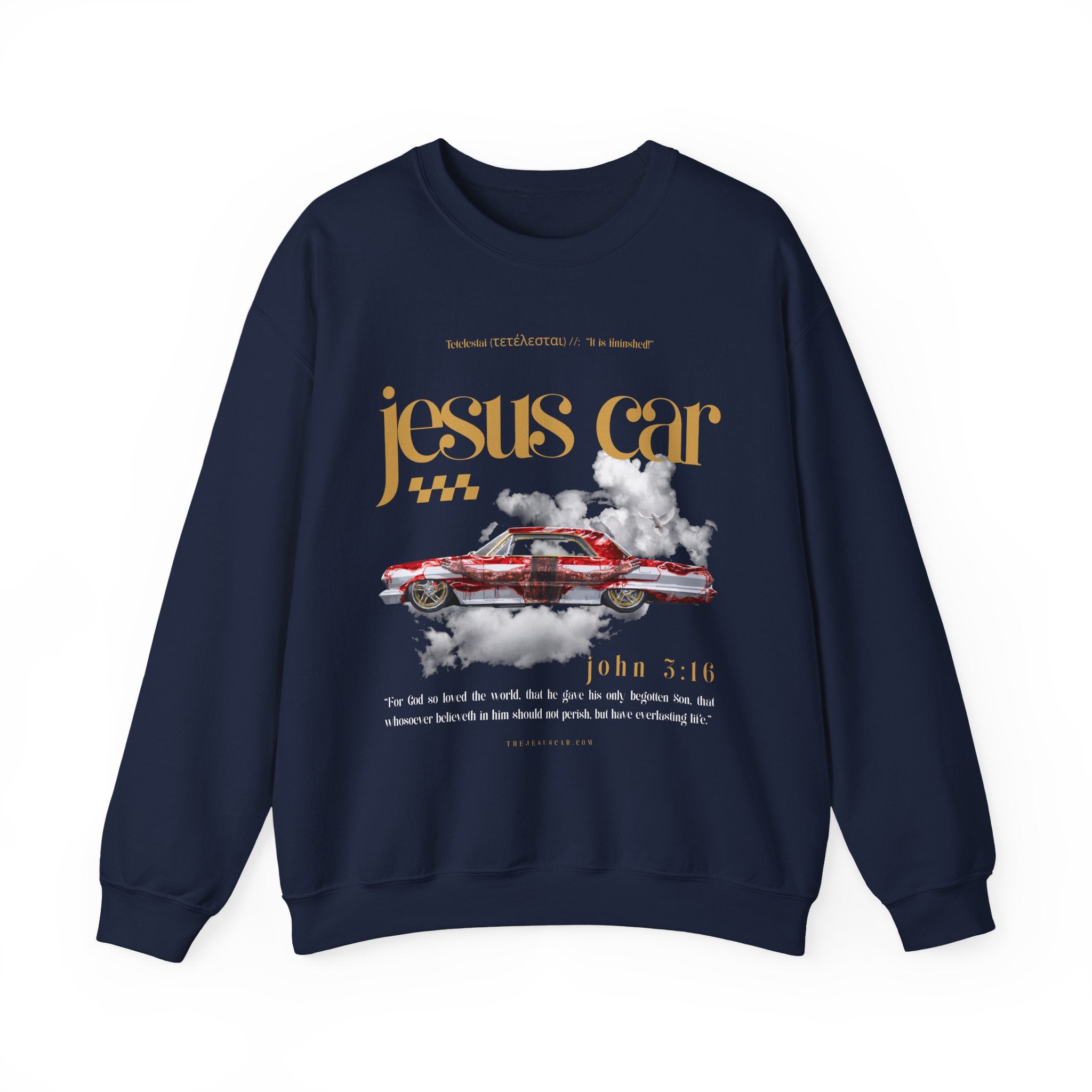 Dove Cloud Crewneck Sweatshirt, Jesus Car, John 3:16, Christian Clothing, Christian Gift, Casual Wear, Faith-Based Apparel