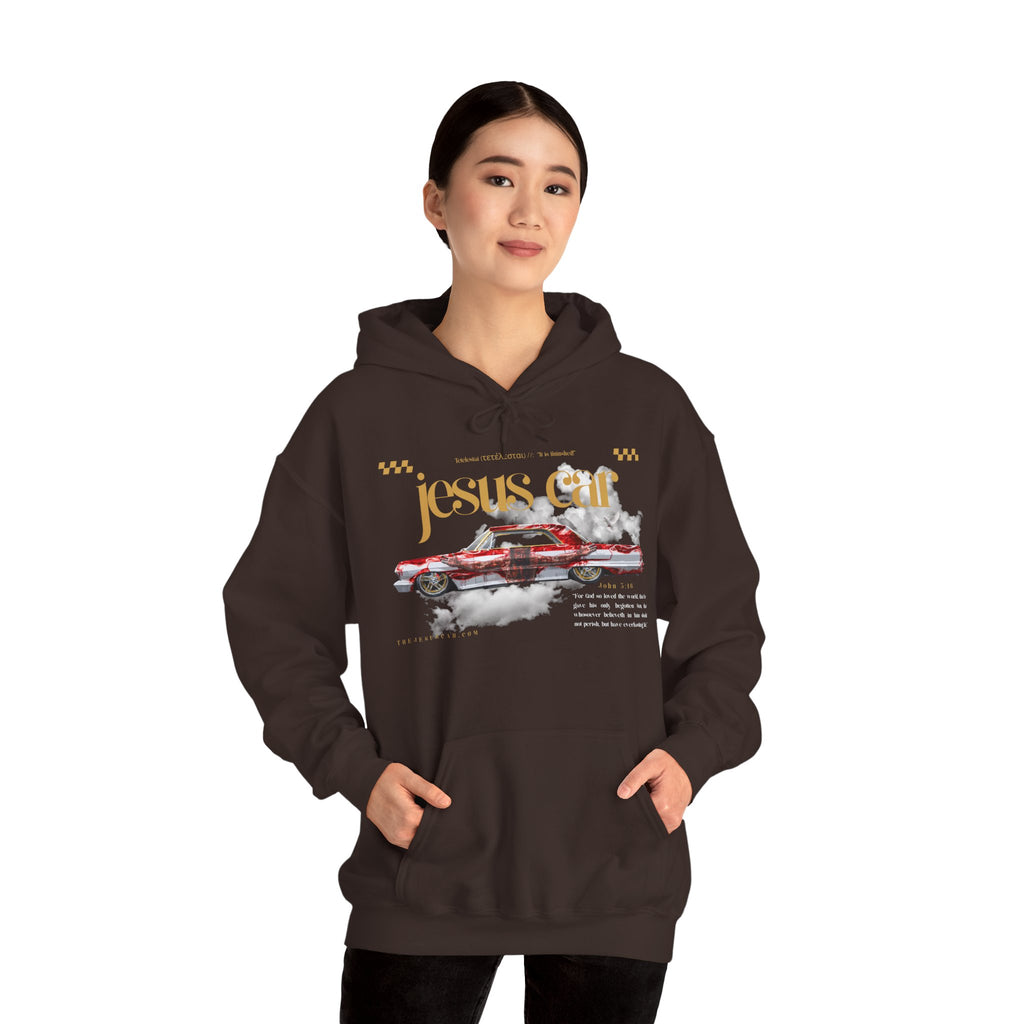 Dove Cloud Hoodie with Jesus Car, John 3:16, Religious Sweatshirt, Christian Clothing, Christian Gift, Cozy Unisex Hoodie