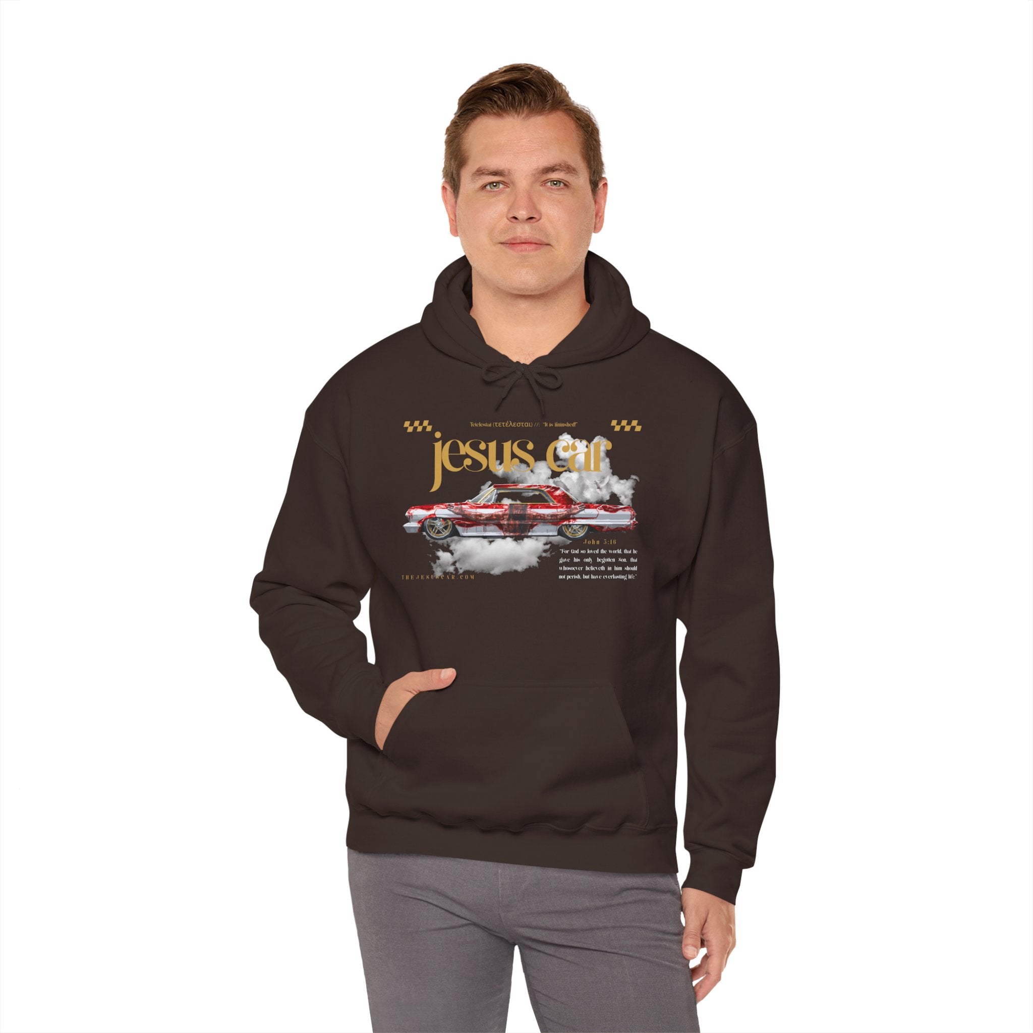Dove Cloud Hoodie with Jesus Car, John 3:16, Religious Sweatshirt, Christian Clothing, Christian Gift, Cozy Unisex Hoodie
