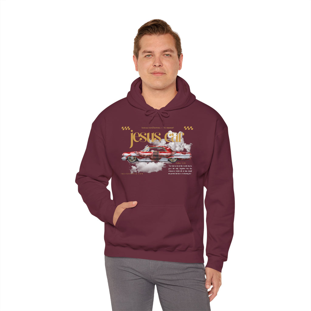 Dove Cloud Hoodie with Jesus Car, John 3:16, Religious Sweatshirt, Christian Clothing, Christian Gift, Cozy Unisex Hoodie
